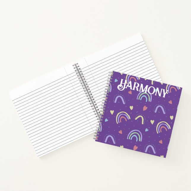 Customised cute rainbow pattern  notebook (Inside)