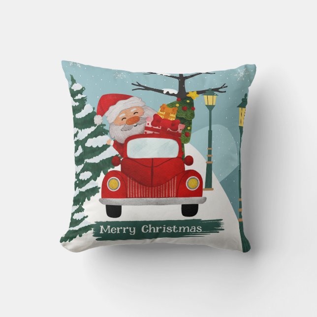 Customised Cute Santa   Cushion (Front)