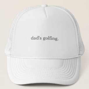 Customised Dad's Golfing Humour With Sayings White Trucker Hat