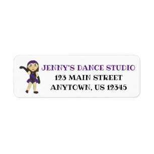Customised Dance Instructor Jazz Teacher Studio Return Address Label