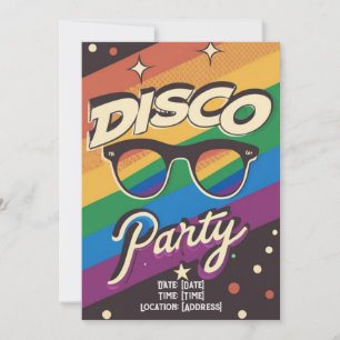 Customised Disco Gay Party Invitation