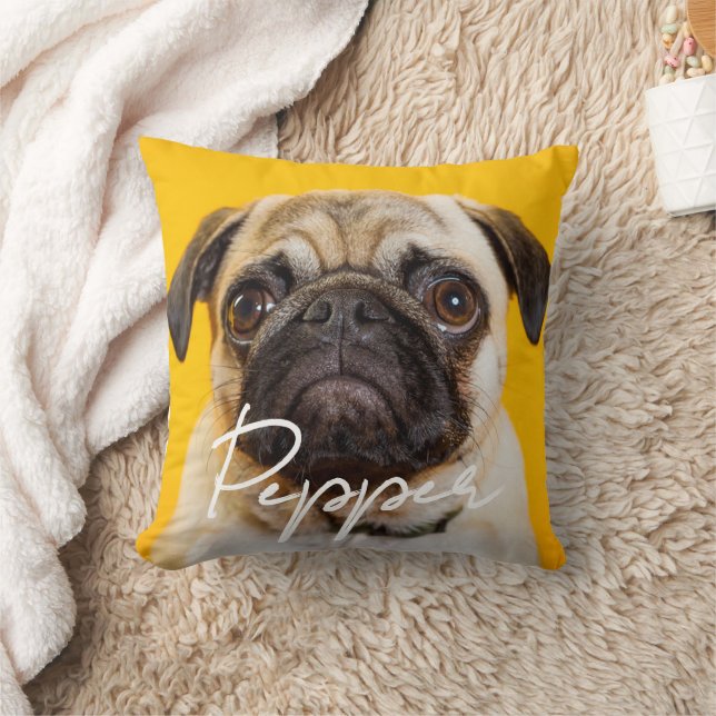 Customised Dog Cat Pet Name and Photo Pillow (Blanket)