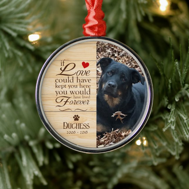 Customised Dog Memorial  Metal Ornament (Tree)