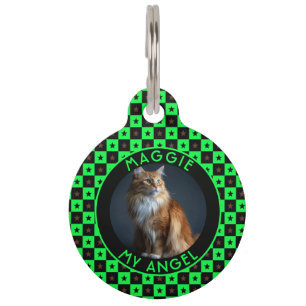 Customised Dog Owner Gift Square Print Pet Tag