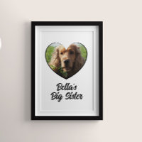 Customised dog photo big sister