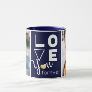 Customised Double Photo Love You Mug