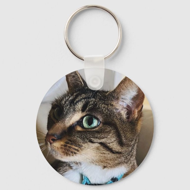 Customised Double-sided Pet Photo Circle Keychain (Front)