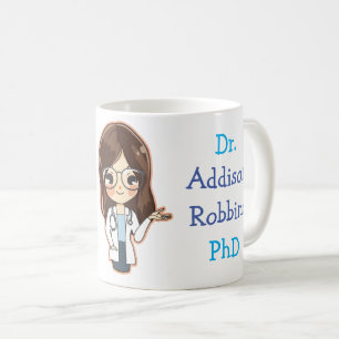 Customised Dr (Your Name) PhD Graduation Coffee Mug