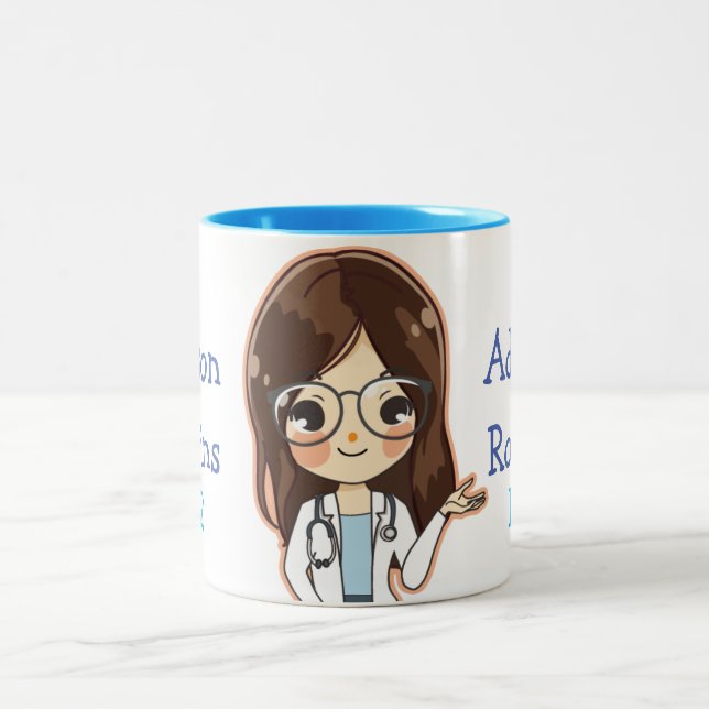 Customised Dr (Your Name) PhD Graduation Two-Tone Coffee Mug (Center)