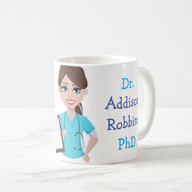 Customised Dr (Your Name) & (Trust me  I'm A Dr.) Coffee Mug (Front Right)