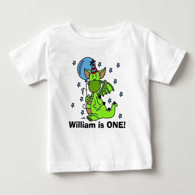 Customised Dragon Birthday T-shirt (Front)