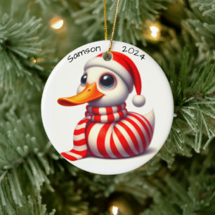 Customised Duck Christmas Ornament