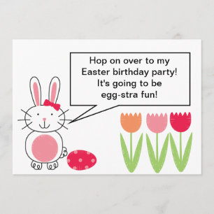 Customised Easter 5x7" Birthday Invitation