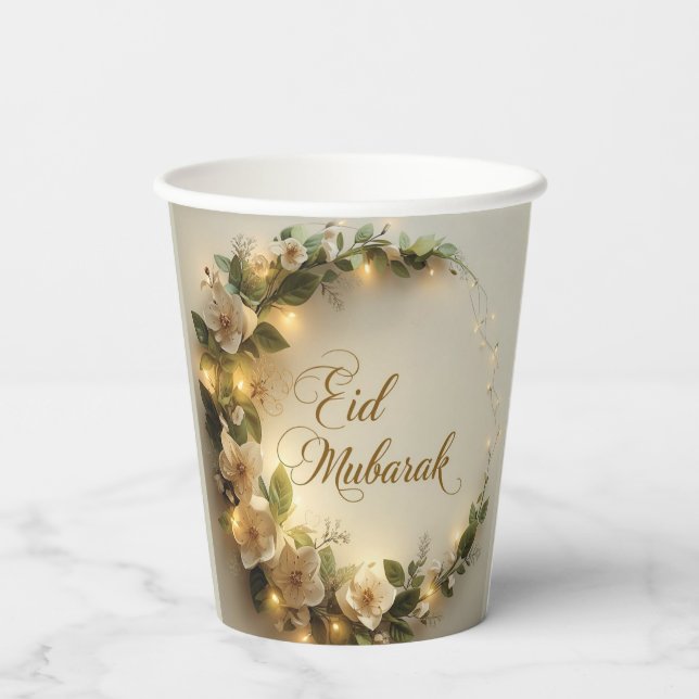 Customised Eid Mubarak Paper cups EID DECOR (Back)