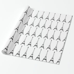 Customised Eiffel Tower Paris Wrapping Paper