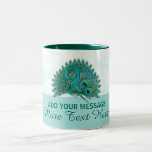 Customised elegant 90th birthday 90 text mug