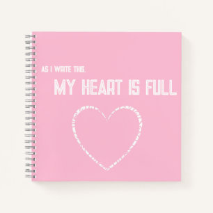 Customised Elegant Cute Girl's Pink Heart Journal