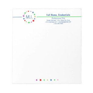 Customised Elegant Minimalist Colourful Circles Ar Notepad