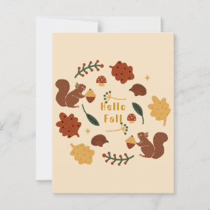 Customised Fall Forest Postcard