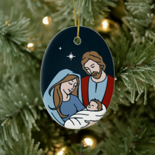 Customised Family Christmas Ceramic Ornament