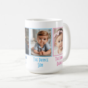 Customised Family Colourful Four Photo Collage Coffee Mug