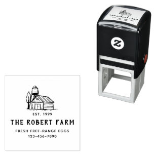 Customised Family Farm Chicken Coop Egg Carton Self-inking Stamp
