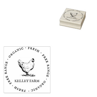 Customised Family Farm Chicken Egg Carton  Rubber Stamp