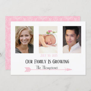 Customised Family Photos Family is Growing Invitation