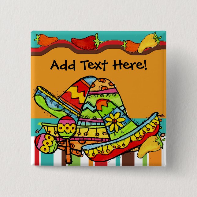 Customised Fiesta Button (Front)