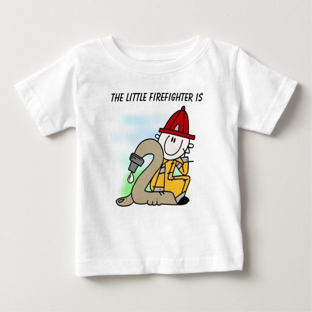 Customised Firefighter 2nd Birthday T-shirt (Front)