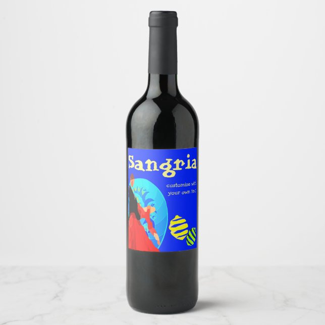 Customised Flamenco Sangria Wine Label (Front)