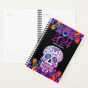 Customised Floral SUGAR SKULL Daily Weekly Undated Planner