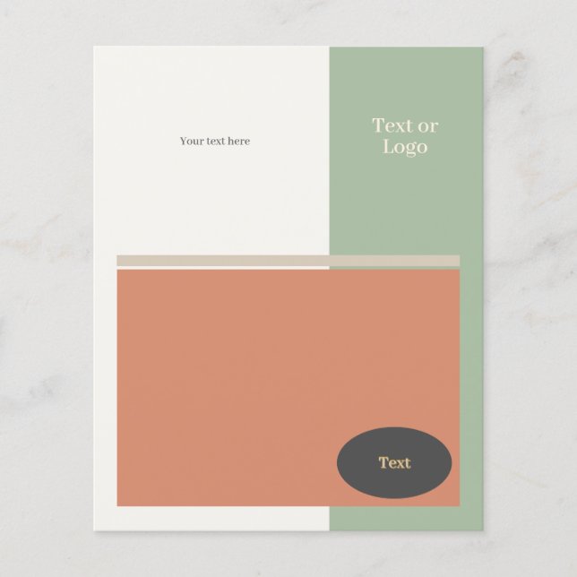 Customised Flyer in Fresh & Organic Colours (Front)