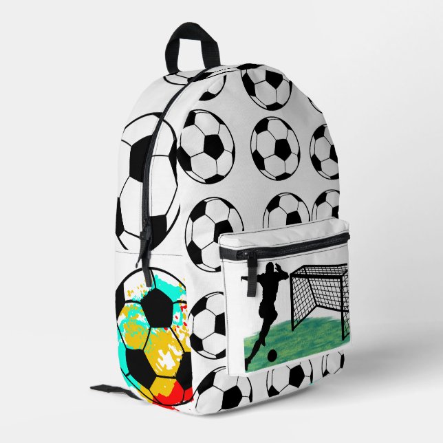 Customised football  printed backpack (Back Corner Left)