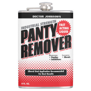 Customised Funny Panty Remover Hip Flask