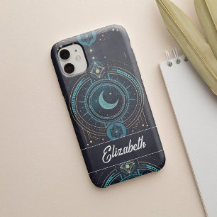 Customised Gift Crescent Moon And Stars Celestial iPhone 12 Case