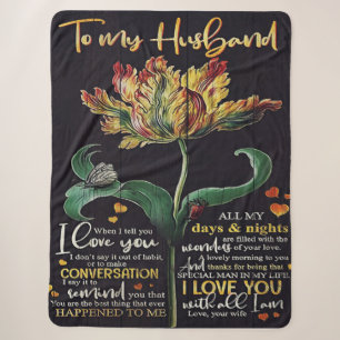 Customised Gift For Husband Best gift for man Sherpa Blanket