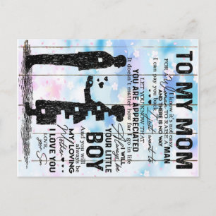 Customised Gift For Mum, Cute Quotes Present, Announcement Postcard