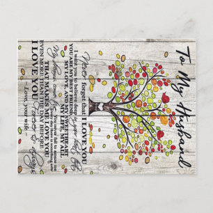 Customised Gift, To My Husband Letter Announcement Postcard