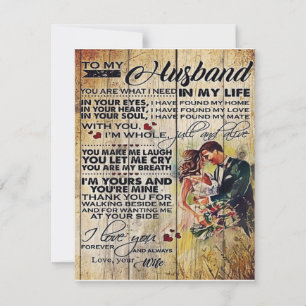 Customised Gift, To My Husband Letter Invitation