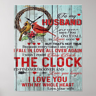 Customised Gift, To My Husband Letter Poster