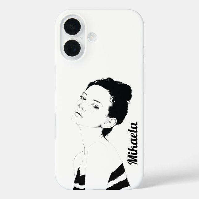 Customised girl illustration Case-Mate iPhone case (Back)