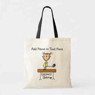 Customised Girl on Balance Beam Tote  Bag