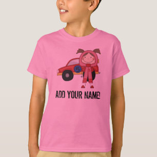 Customised Girl Race Car Driver T-shirt