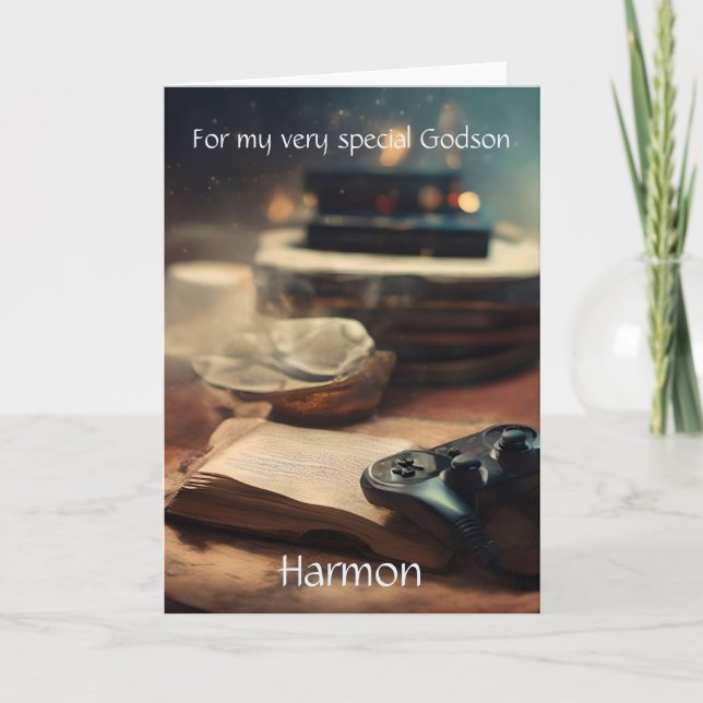 Customised Godson Personalised Birthday Poem Announcement (Front)