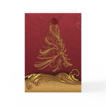 Customised Gold Christmas Tree Card