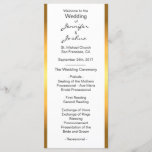 Customised Gold Foil White Design Wedding Programs<br><div class="desc">Greet your guests at your wedding ceremony with these elegant customisable programs.  Gold foil ombre and white design DIY templates for you to edit as you wish.</div>