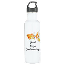Customised Goldfish Art Water Bottle