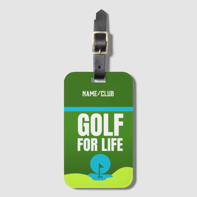 Customised Golf Club Luggage Tag (Front Vertical)