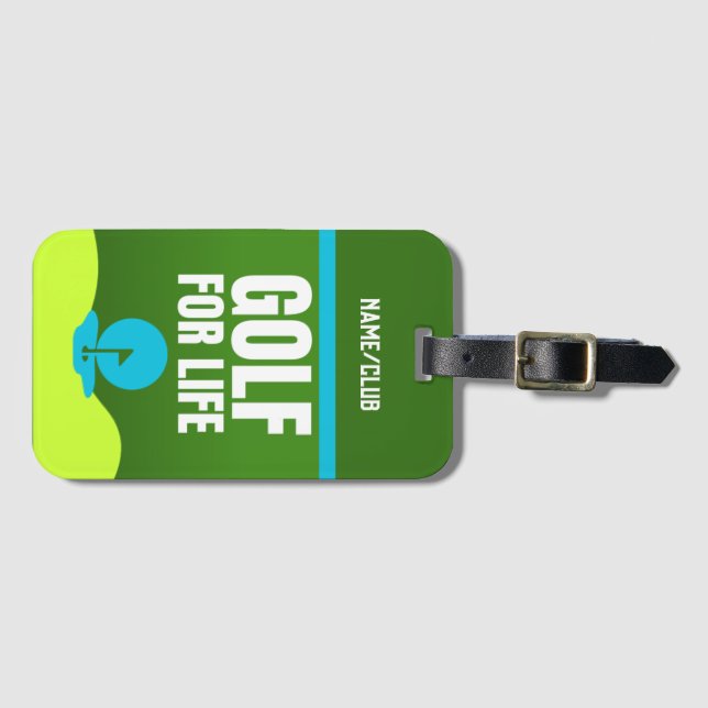 Customised Golf Club Luggage Tag (Front Horizontal)